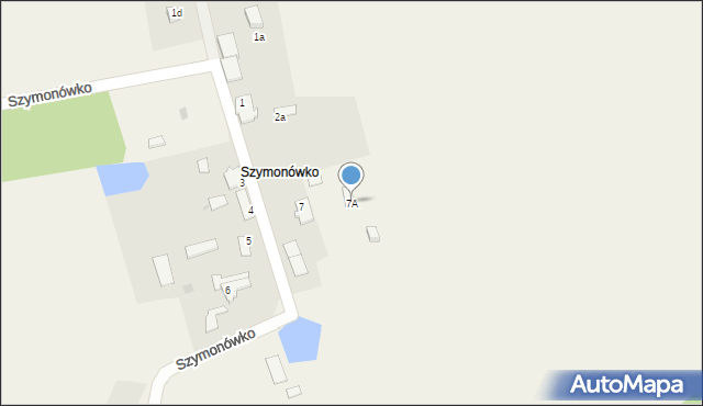 Szymonówko, Szymonówko, 7A, mapa Szymonówko