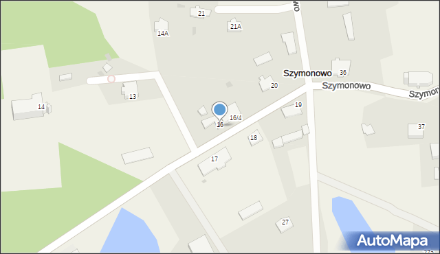 Szymonowo, Szymonowo, 16/2, mapa Szymonowo