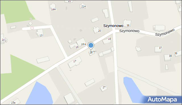 Szymonowo, Szymonowo, 18, mapa Szymonowo