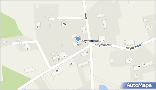 Szymonowo, Szymonowo, 20, mapa Szymonowo