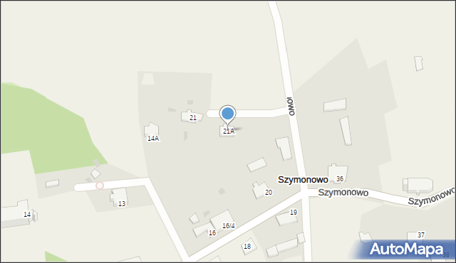 Szymonowo, Szymonowo, 21A, mapa Szymonowo