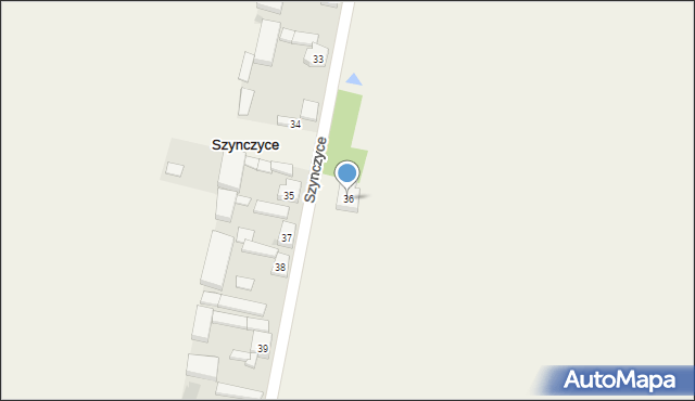 Szynczyce, Szynczyce, 36, mapa Szynczyce