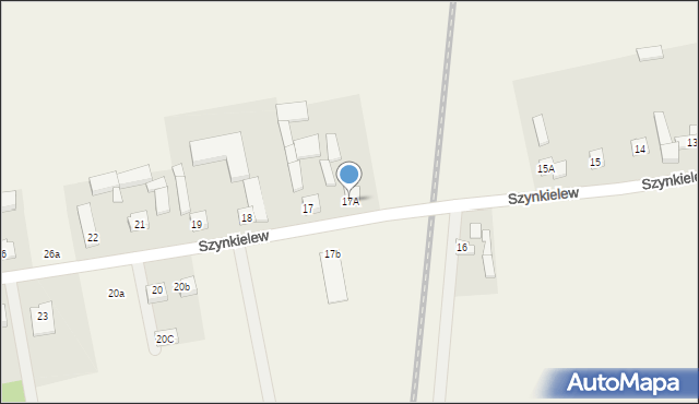 Szynkielew, Szynkielew, 17A, mapa Szynkielew