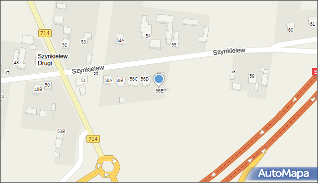 Szynkielew, Szynkielew, 56E, mapa Szynkielew