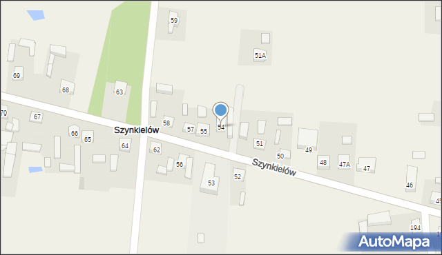 Szynkielów, Szynkielów, 54, mapa Szynkielów