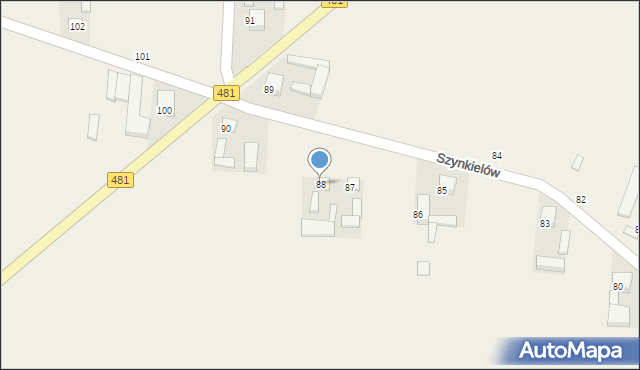 Szynkielów, Szynkielów, 88, mapa Szynkielów