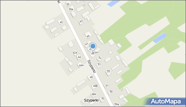 Szyperki, Szyperki, 49, mapa Szyperki