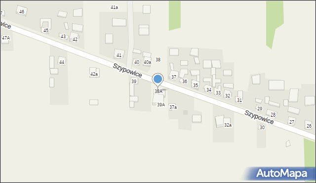 Szypowice, Szypowice, 38A, mapa Szypowice