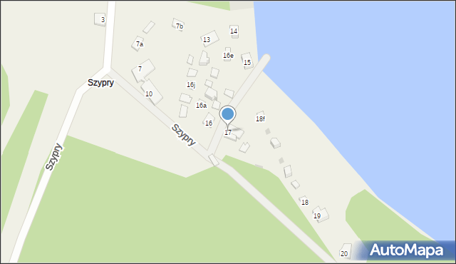 Szypry, Szypry, 17, mapa Szypry