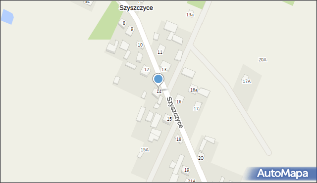 Szyszczyce, Szyszczyce, 14, mapa Szyszczyce