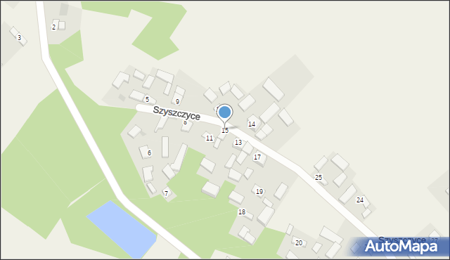 Szyszczyce, Szyszczyce, 15, mapa Szyszczyce