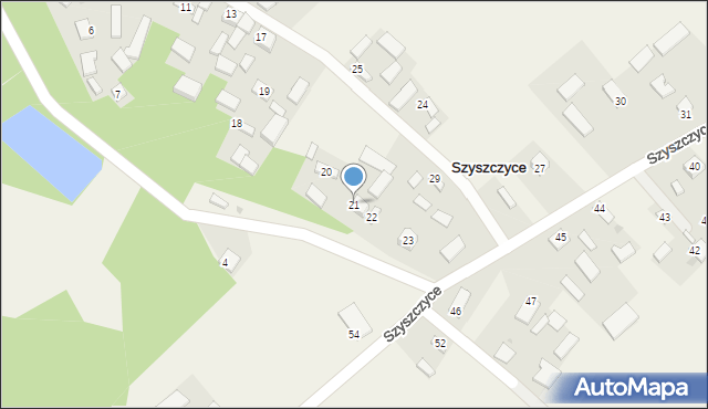 Szyszczyce, Szyszczyce, 21, mapa Szyszczyce