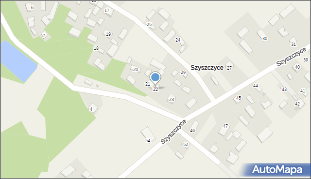 Szyszczyce, Szyszczyce, 22, mapa Szyszczyce