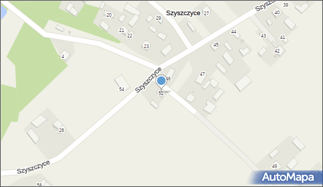 Szyszczyce, Szyszczyce, 52, mapa Szyszczyce