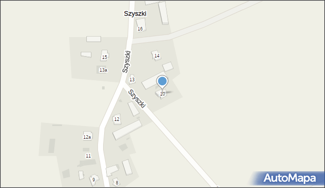 Szyszki, Szyszki, 10, mapa Szyszki