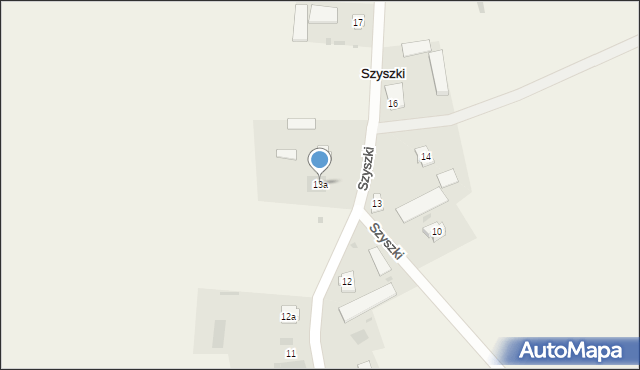 Szyszki, Szyszki, 13a, mapa Szyszki