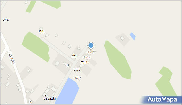 Szyszki, Szyszki, 37/10, mapa Szyszki