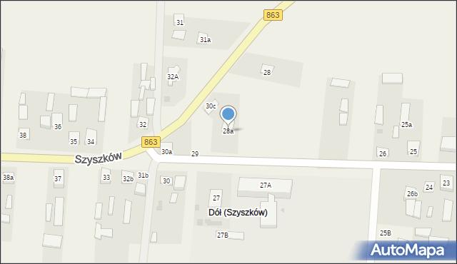 Szyszków, Szyszków, 28a, mapa Szyszków