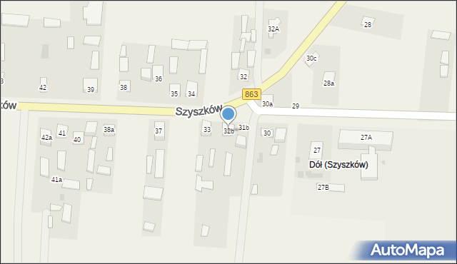 Szyszków, Szyszków, 32b, mapa Szyszków