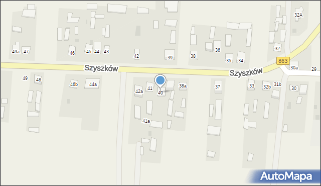 Szyszków, Szyszków, 40, mapa Szyszków