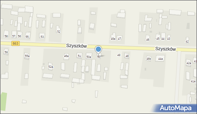 Szyszków, Szyszków, 50, mapa Szyszków