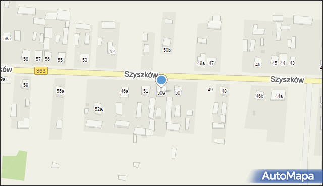 Szyszków, Szyszków, 50a, mapa Szyszków