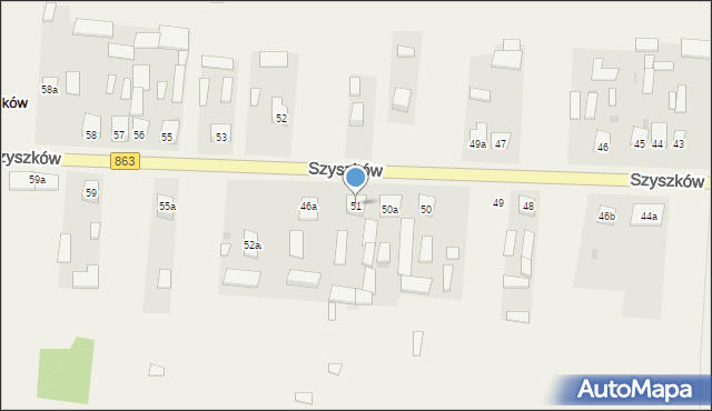 Szyszków, Szyszków, 51, mapa Szyszków