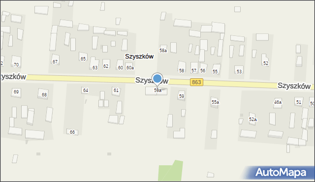 Szyszków, Szyszków, 59a, mapa Szyszków