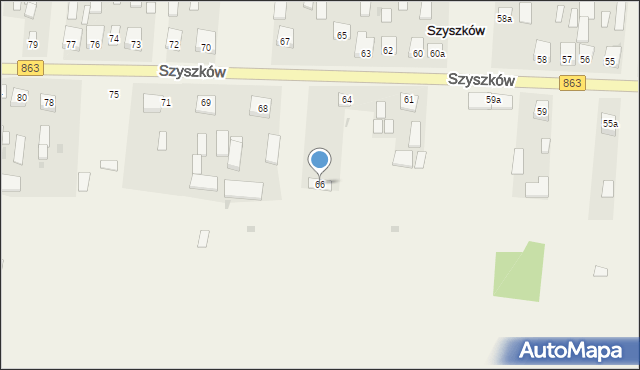 Szyszków, Szyszków, 66, mapa Szyszków