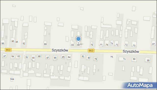 Szyszków, Szyszków, 82, mapa Szyszków