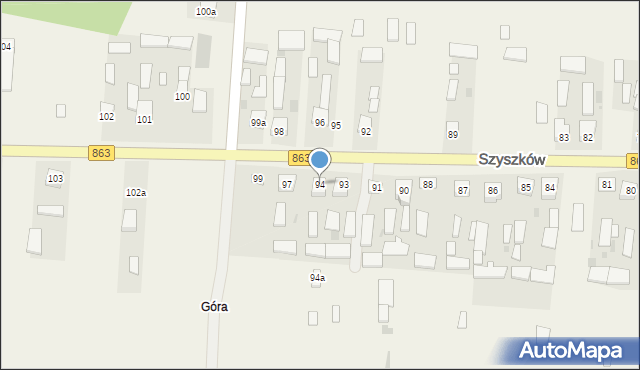 Szyszków, Szyszków, 94, mapa Szyszków