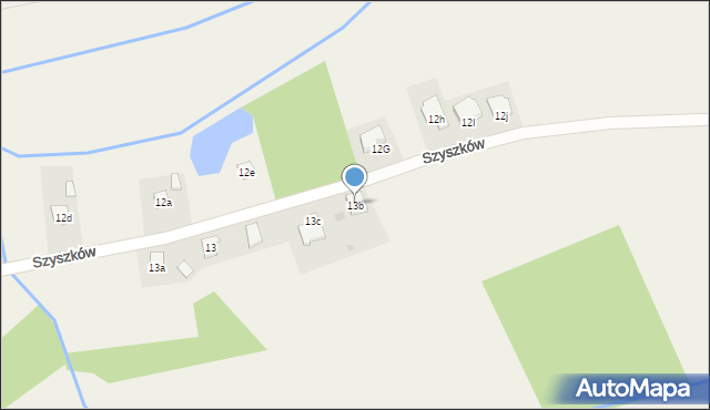 Szyszków, Szyszków, 13b, mapa Szyszków