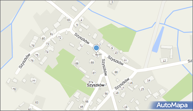 Szyszków, Szyszków, 70, mapa Szyszków