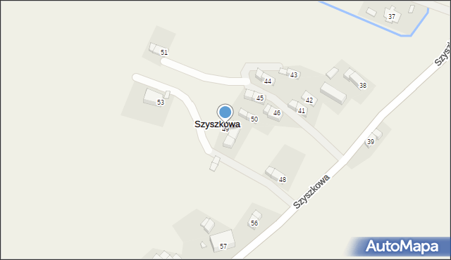 Szyszkowa, Szyszkowa, 49, mapa Szyszkowa