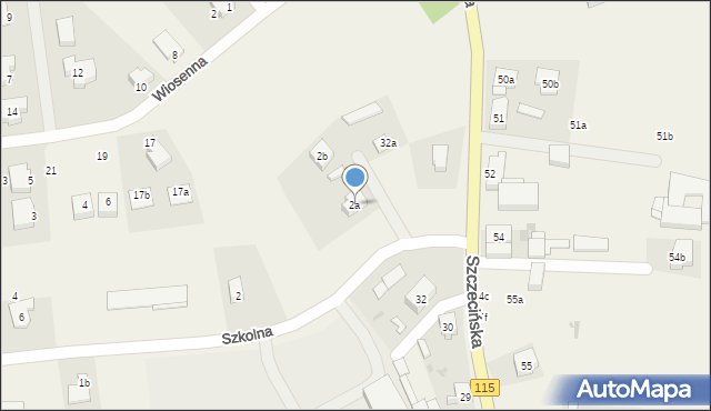 Tanowo, Szkolna, 2a, mapa Tanowo