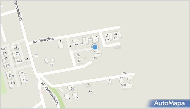 Tarnów, Szczęśliwa, 6a, mapa Tarnów