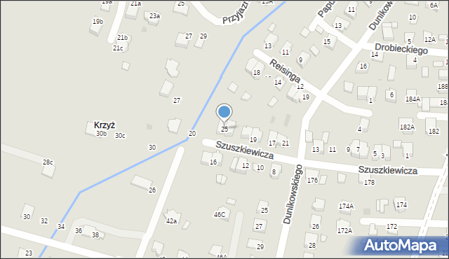 Tarnów, Szuszkiewicza Józefa, 25, mapa Tarnów