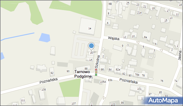 Tarnowo Podgórne, Szkolna, 1C, mapa Tarnowo Podgórne