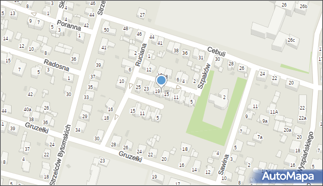 Tarnowskie Góry, Szpaków, 17, mapa Tarnowskie Góry