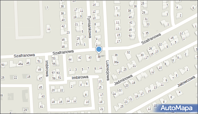 Tarnowskie Góry, Szafranowa, 38, mapa Tarnowskie Góry