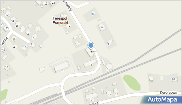 Terespol Pomorski, Szkolna, 5, mapa Terespol Pomorski