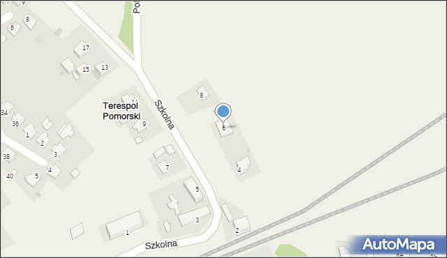 Terespol Pomorski, Szkolna, 6, mapa Terespol Pomorski