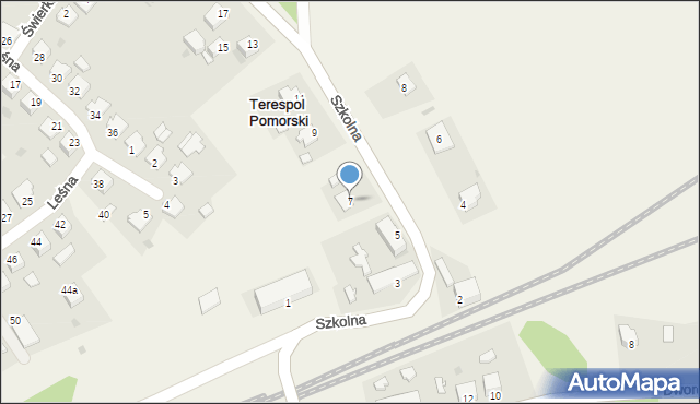 Terespol Pomorski, Szkolna, 7, mapa Terespol Pomorski