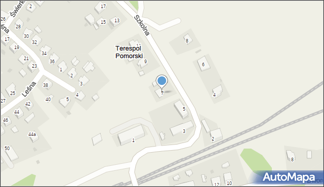 Terespol Pomorski, Szkolna, 7, mapa Terespol Pomorski