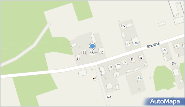 Tereszpol-Zaorenda, Szkolna, 30a, mapa Tereszpol-Zaorenda