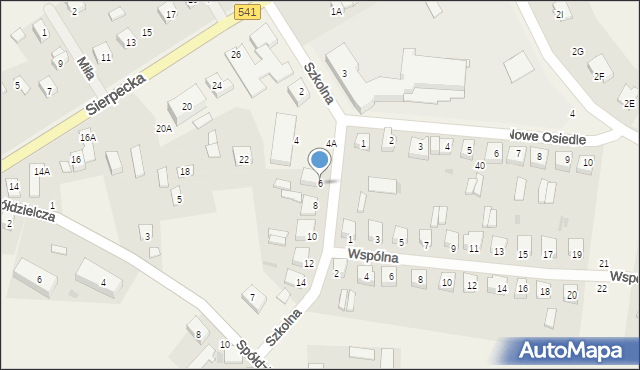 Tłuchowo, Szkolna, 6, mapa Tłuchowo