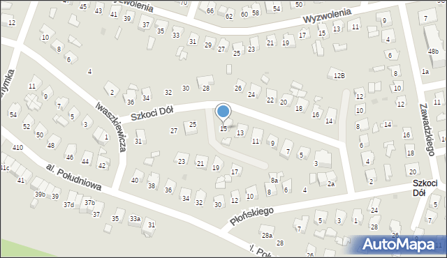 Tomaszów Lubelski, Szkoci Dół, 15, mapa Tomaszów Lubelski