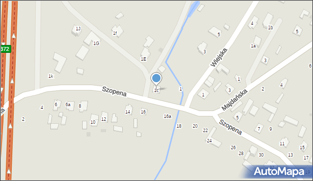 Tomaszów Lubelski, Szopena Fryderyka, 1c, mapa Tomaszów Lubelski