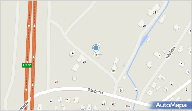 Tomaszów Lubelski, Szopena Fryderyka, 1f, mapa Tomaszów Lubelski