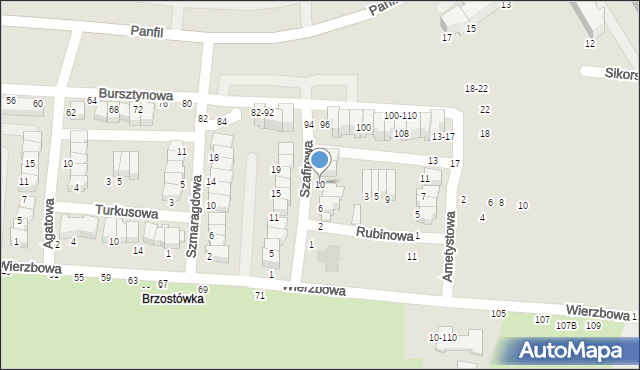 Tomaszów Mazowiecki, Szafirowa, 10, mapa Tomaszów Mazowiecki